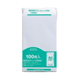 Marui PK-188W Envelopes, Square No. 8, White Envelopes, White, 100 Sheets