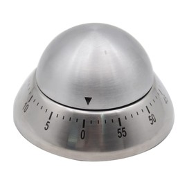 Hoshen Stainless Steel Kitchen Cooking Timer, Mechanical Rotating 60 Minutes Timer, Kitchen Gadgets，Frisbee Shape