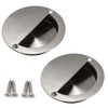 Bestgle 2 Packs Recessed Sliding Door Pull Handles, 90mm Stainless