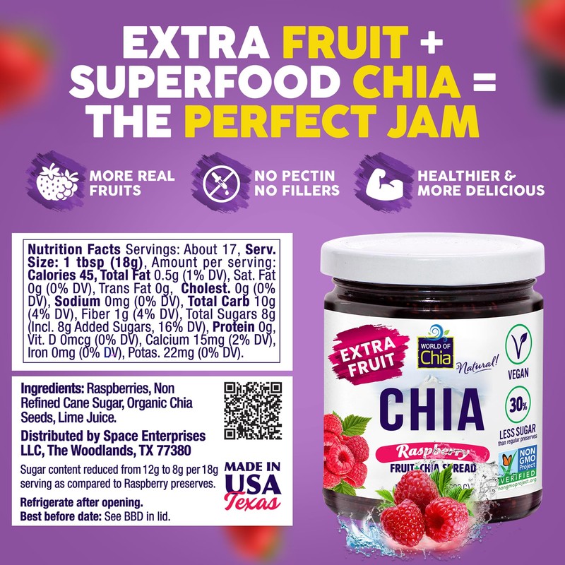 World of Chia Extra Fruit Chia Seeds Jam Variety Pack