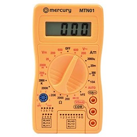Mercury MTN-01 | Digital Multimeter with Network Testing,Yellow