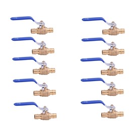 LD Valve-1/4 Turn Cold Expansion Pex A Ball Valve, 1/2-in Propex x 1/2-in Propex Brass Pex Shut Off Valve F1960 PEX-A Pipe (10-Pack)