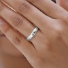 TJC White Diamond Band Ring In Platinum Plated 925 Sterling