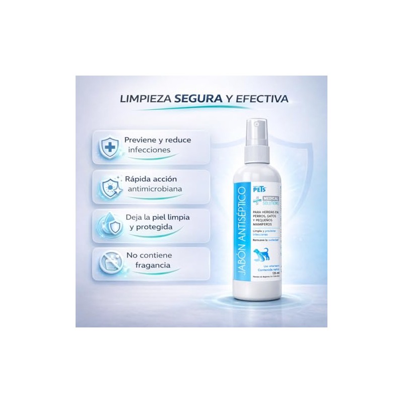 Fancy Pets Medical Solutions Jabón Antiséptico para Heridas de Perros