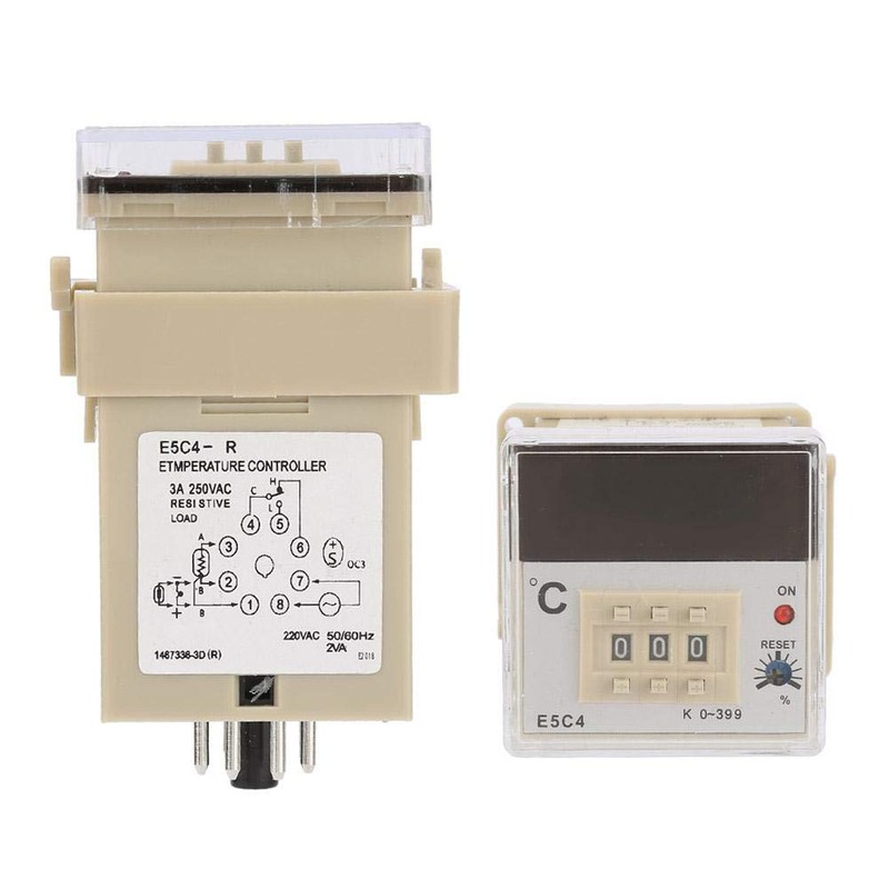 Temperature Controller, E5C4-R Digital Temp Controller Thermostat Switch 0~800℃ with