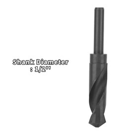Spiral Drill Bit 1/2 Inch Shank High Speed Steel Drilling Tool for Wood Plastic Metal Iron (23.5 mm)