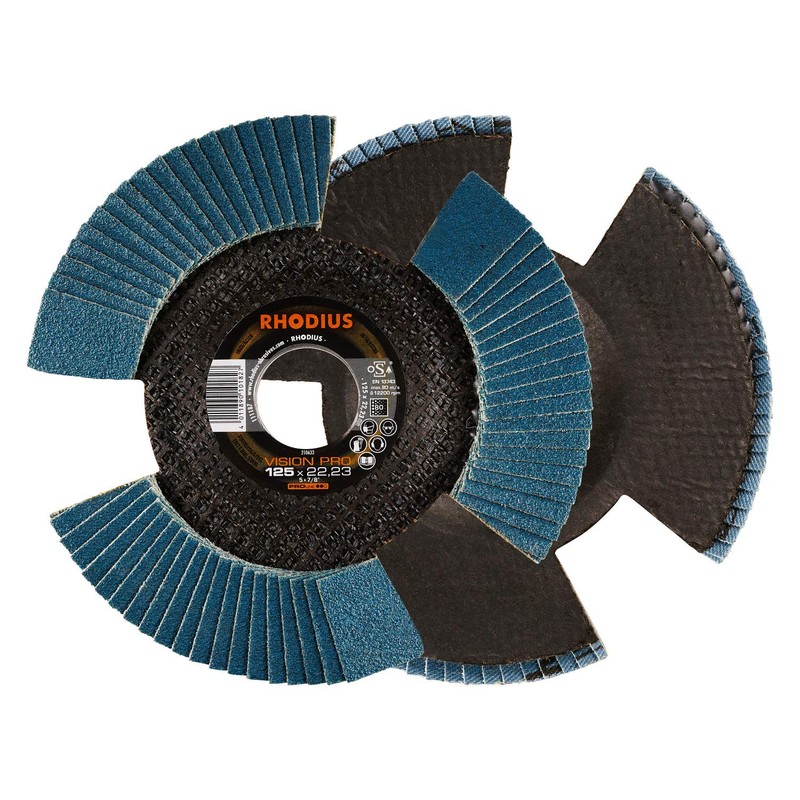 Rhodius Vision Pro Flap Disc 125 x 22.23 Grit 80