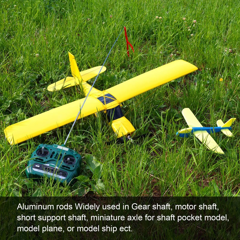 sourcing map 8 Pieces Solid Aluminum Round Rod 3mm Diameter