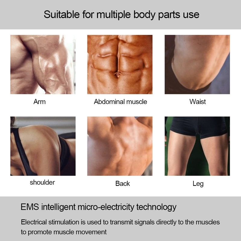 Portable Abdominal Muscle EMS Stimulator Massager Fitness Training Exercising Device