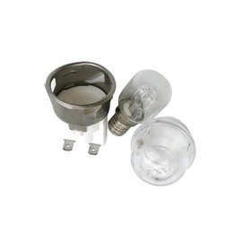 Meter Star CE Certification E14 High Temperature Resistance 500 ° C 250V 25W Oven Lamp,Round Head Glass Cover Resistant to High Temperature,Oven Lamp Holder,Oven Lighting Ceramic Lamp Head 2501 Kit