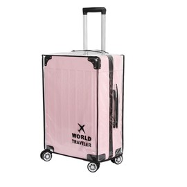 FABULWAY Suitcase Cover Clear PVC Luggage Protector Cover Transparent Travel Luggage Covers for Suitcase waterproof Wheeled Suitcase Cover (22")