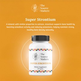 THE SOURCE MATTERS Strontium Boost by The Source Matters | Bone Support Formula with Strontium Citrate for Structural Integrity, Skeletal Strength, and Balanced Bone Turnover (60 Capsules)