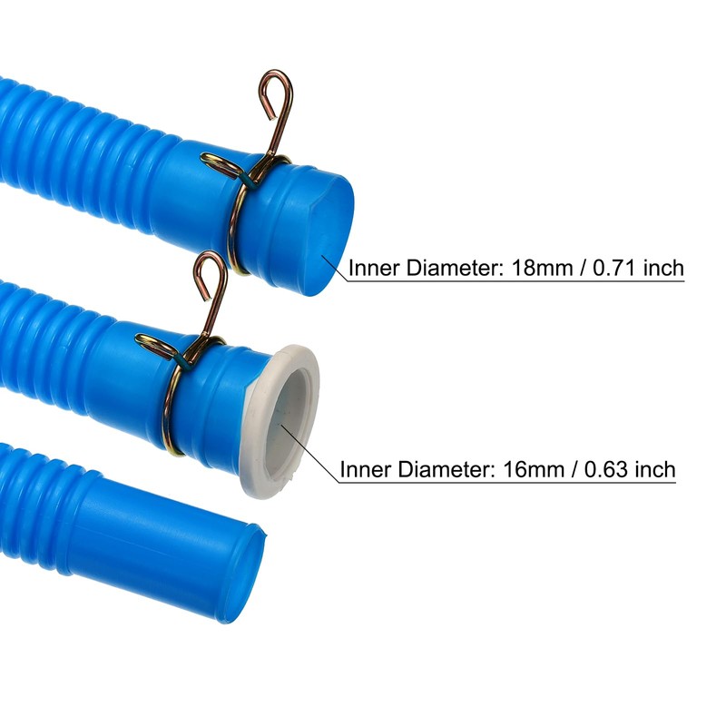 sourcing map Universal Air Conditioner Drain Hose 18mm ID 5.3ft