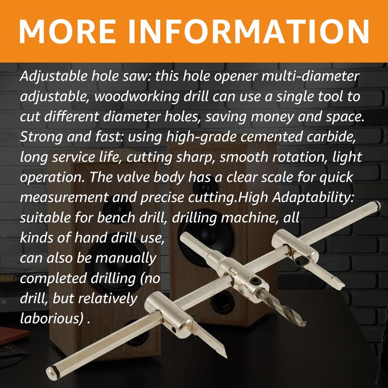 Adjustable Circle Hole Cutter Saw Kit,Round Cutting DIY Tools,Circle Hole