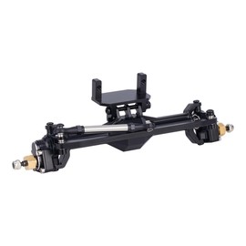 1/18 TRX4M Portal Axle,109.6g Aluminum CNC TRX4M Axle, Extended +10mm TRX4M Portal Axles with Two Servo Mount Options, for RC Crawler Car TRX4M Axle Upgrade Parts (Black)
