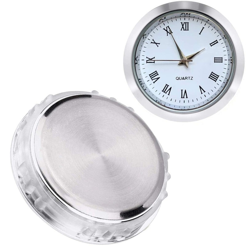 HILLHOME Mini Clock Insert 1 7/16 inch (37 mm) Round