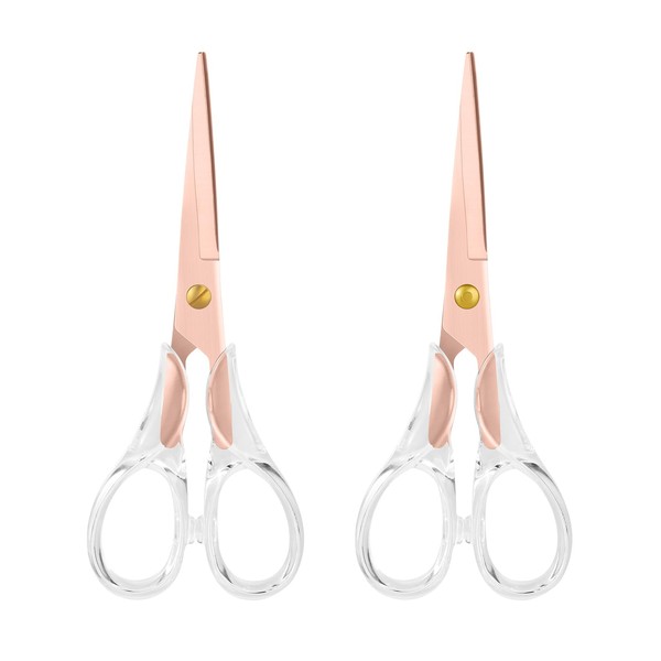 Honagu Acrylic Stainless Steel Scissors, Multipurpose, Sharp, Safe,Paper and Fabric