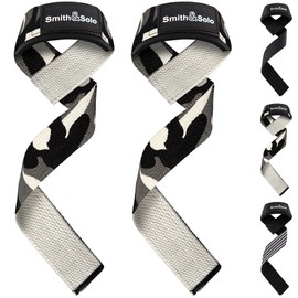 Smith & Solo Lifting Straps Strength Training - Women and Men, Lifting Straps, Grip Aids for Strength Sports, Gym and Bodybuilding, Fitness Accessories, Grip Aid (Camouflage)