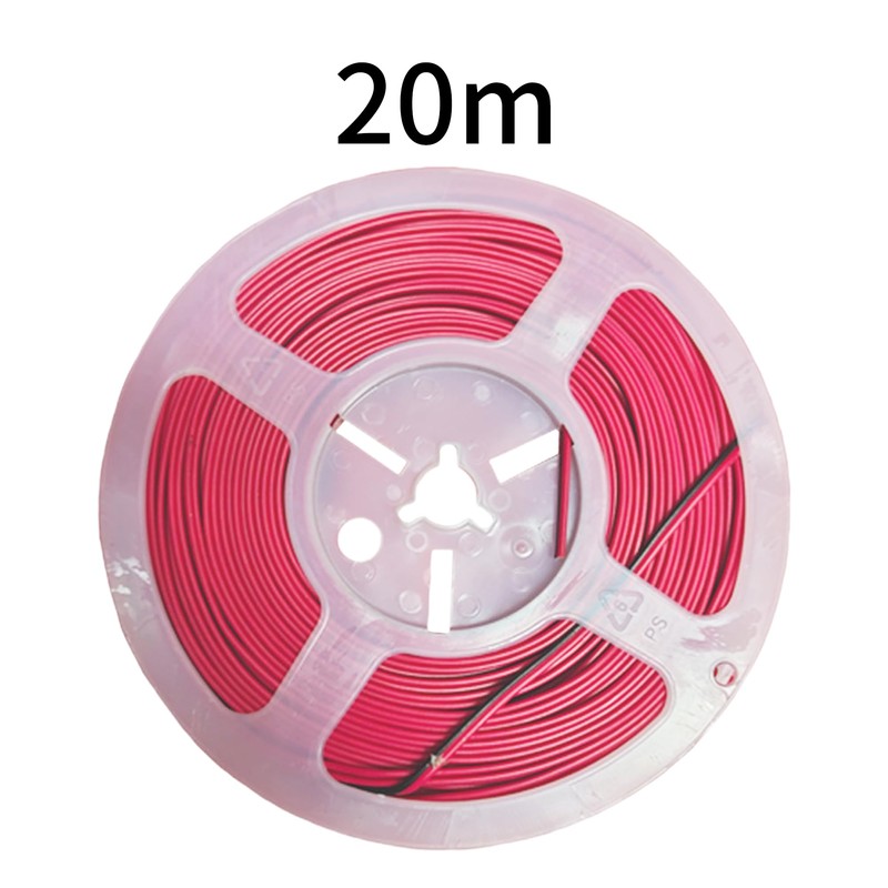 クリアヒル（Clearhill）20M 18AWG 電気ワイヤー、2ピン黒赤ワイヤーケーブル、延長ワイヤーケーブル、12V/24V DCケーブル、単色LEDストリップ用