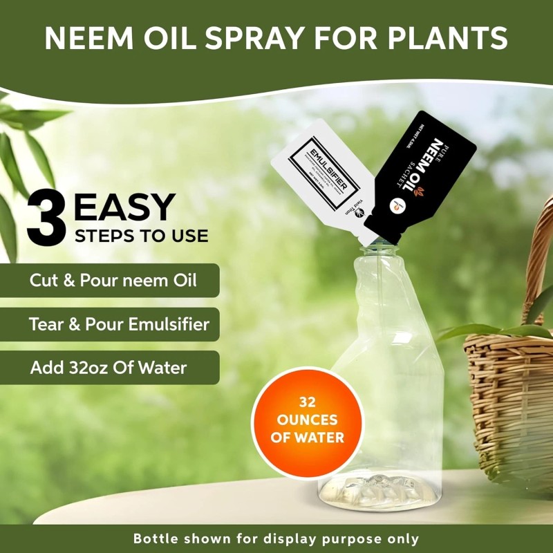 Yield Titan Neem Oil & Emulsifier Sachets (6+6) with Sprayer