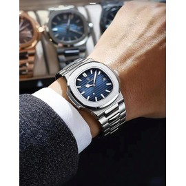 Reloj de Lujo para Hombre, Correa de Acero inoxidable, Formal, Moderno, Minimalisa, Elegante con Tamaño Ajustable y Broche de Mariposa