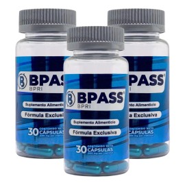 Bpass Azul 30 Capsulas Inhibidor De Apetito 100 Natural Paq                                                                                           