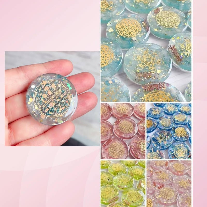 Orgonite Spiritual Power Oracle Card with Mini Orgonite with Natural