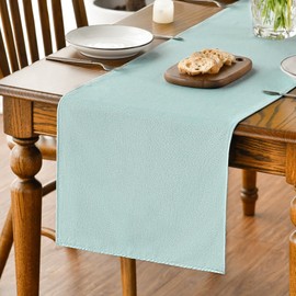 Artoid Mode Light Blue Table Runner, Seasonal Fall Winter Machine Washable Kitchen Dining Table Decoration for Home Party Decor 40x180 cm