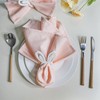 FEKIDO Easter Napkin Rings Set of 12,White Bunny Rabbit Wood