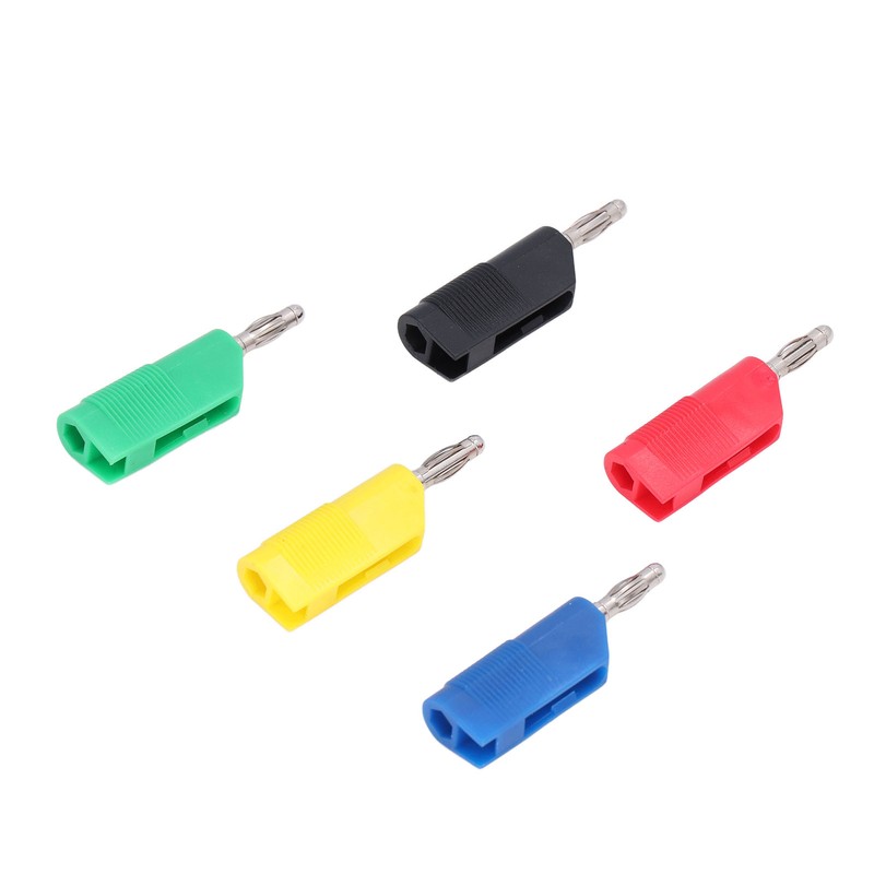 10PCS 4mm Banana Plugs Brass Nickel Plated Connectors Speaker Cable
