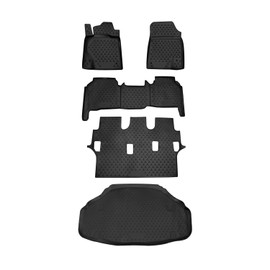 OMAC Custom Floor Mats & Cargo Liners for Lexus LS460 2013-2017 Black 5 Pcs