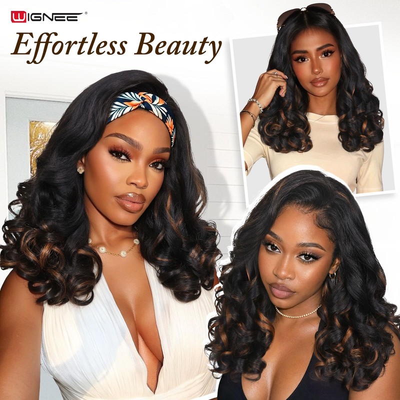 Yaki Curly Half Wig Loose Curly Synthetic Wig for Black