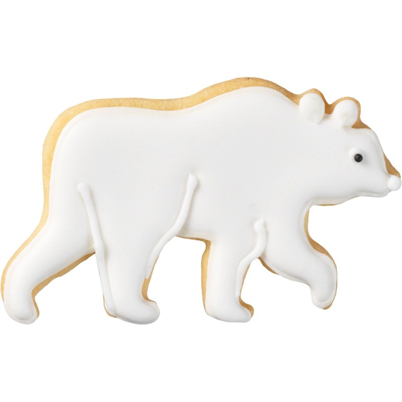 Birkmann 198081 Bear Cookie Cutter with Inner Embossing Stainless Steel
