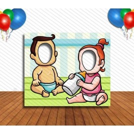 Unbranded Gender Reveal, Hole in Face, Party Selfie Photo Prop, Party Game Decoration