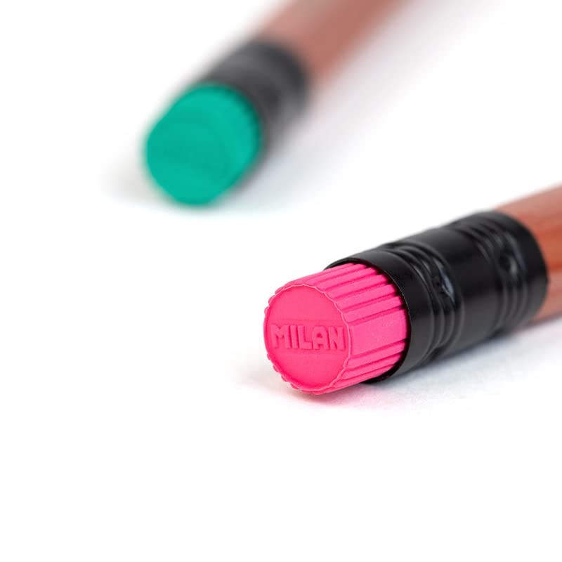 MILAN Displaybox 24 Graphite Pencils HB with Eraser Copper Series