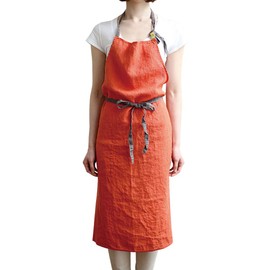 Linen Full Apron Manon (Tarocco) A219 [Lino e Lina/Lino e Lina], Braun