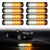 DIBMS LED Emergency Strobe Lights, 8X Amber White 6 LED
