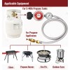 CALPOSE 5FT High Pressure Propane Regulator Hose with Gauge 0~30PSI