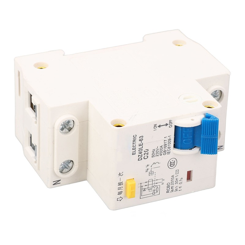 DZ40LE 63 Leakage Circuit Breaker PC Flame Retardant Rail Mounting