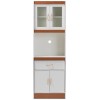 Baxton Studio Laurana Kitchen Cabinet and Hutch in White and