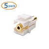 Cable Matters 5-Pack Gold-Plated 3.5mm TRS Keystone Jack Inserts in