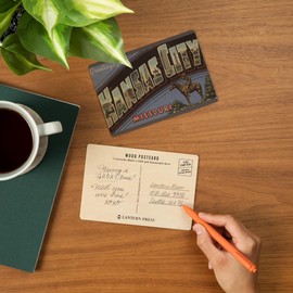 Greetings from Kansas City, Missouri (4x6 Birch Wood Postcards, 2-Pack Stationary, Rustic Home Wall Decor)