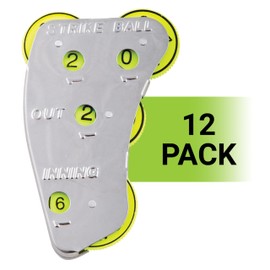 Champion Sports 4 Wheel Stainless Steel Umpire Indicator - Counts Strikes, Balls, Outs and Innings