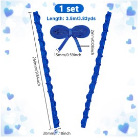 AHANDMAKER Corset Back Set for Women, Replacement Zip for Wedding Dress, Adjustable Corset Set for Lacing, Bridal Corset, Prom Dress, Straps, Blue, blue