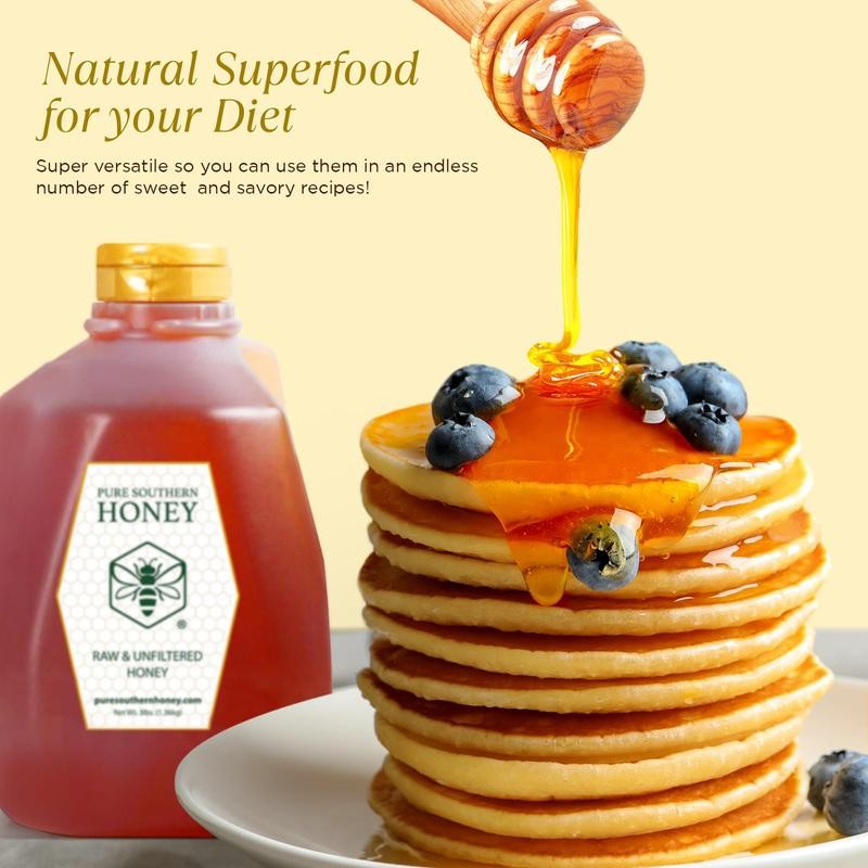 Pure Southern Honey- Raw & Unfiltered Honey - 3lbs Flavor