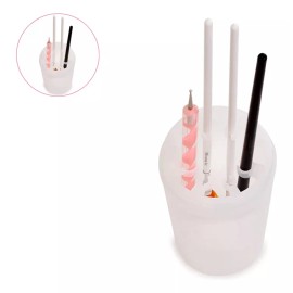 Xiaoya Vaso Limpia Pincel + Soporte Para Pinceles + Tapa