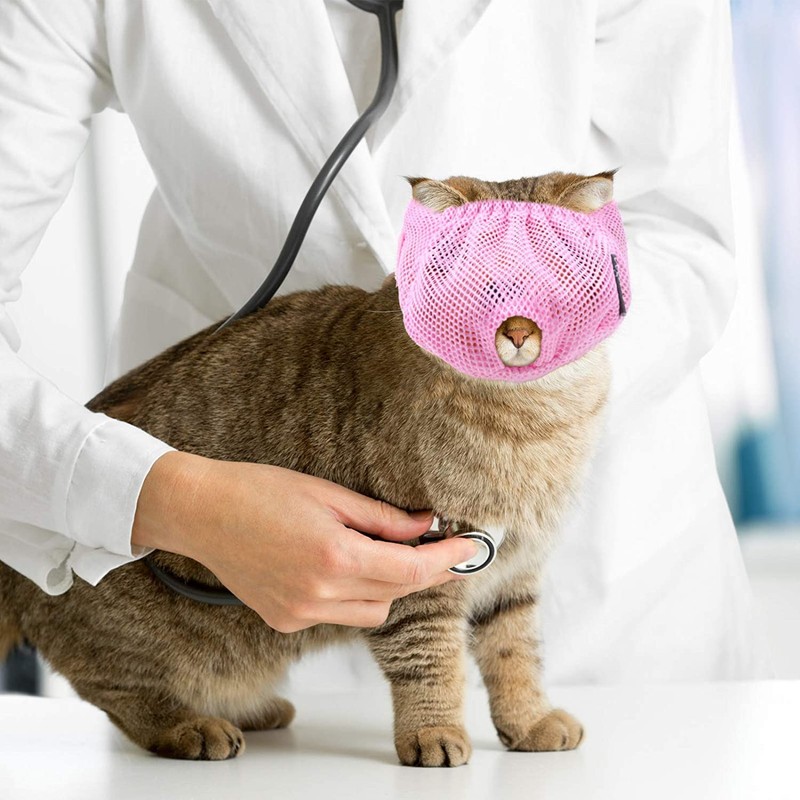 RICISUNG Cat Mask, Pet Mouth, Cat Clippers, Ear Cleaning, Nail