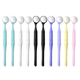 Angzhili 10 Pcs Mouth Mirror,Dental Oral Mirror,Colorful Dental Examination Mirror,Oral Care Tools (Single Sided)