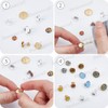 Beebeecraft 1 Box 60Pcs Cabochon Stud Earring Blanks 18K Gold