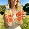 LFRNZS 25oz Clear Water Bottle with Time Marker - Motivational